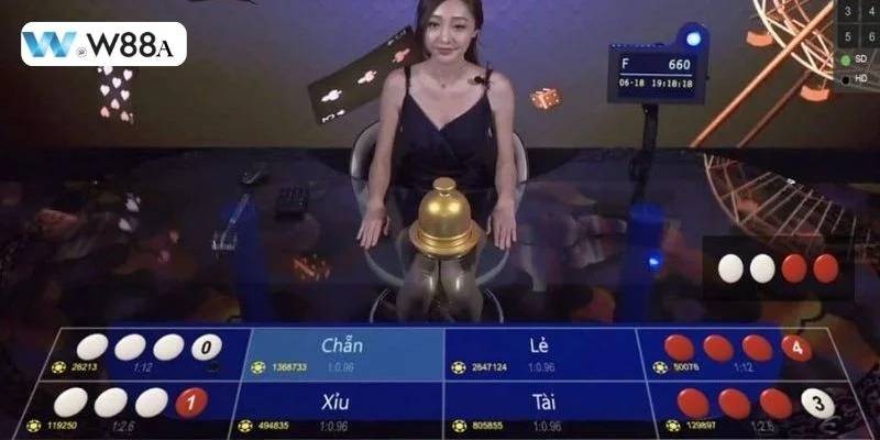 Thể thức cược chẵn lẻ trong tài xỉu W88 rất hấp dẫn.