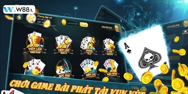 Game Bài W88: Sàn Cược Bài Lá, 99+ Trò Chơi Lạ Mà Quen 4 Cược game bài W88 đa dạng các bộ môn chơi hấp dẫn.